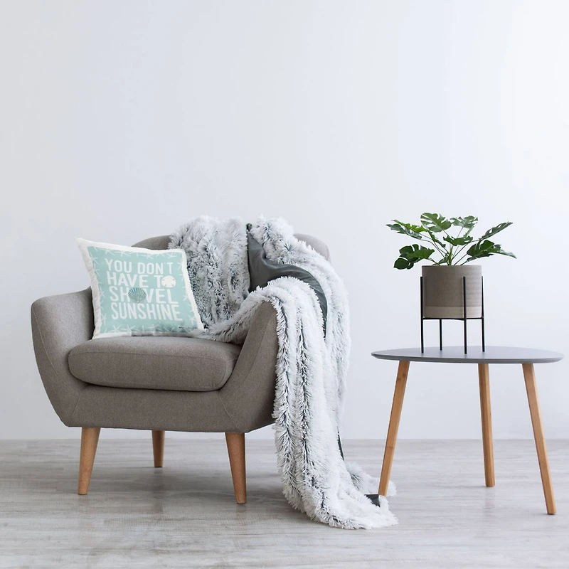 Stupell Industries Don't Have to Shovel Sunshine Funny Nautical Winter Throw Pillow 18" x 18"