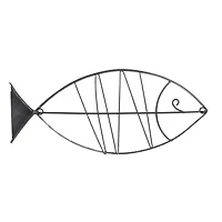 Set of 6 Black Metal Industrial Abstract Wall Decor, 16", 20", 24"