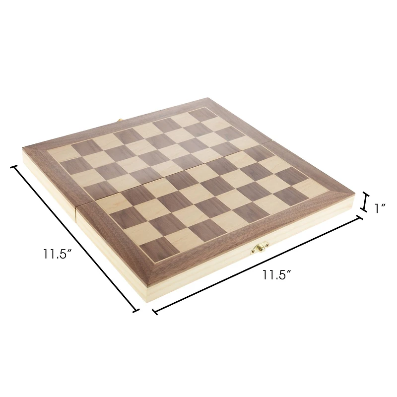 Toy Time Chess Set with Folding Wooden Board