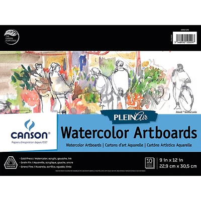 6 Pack: Canson® Plein Air Watercolor Artboard Pad, 9" x 12"