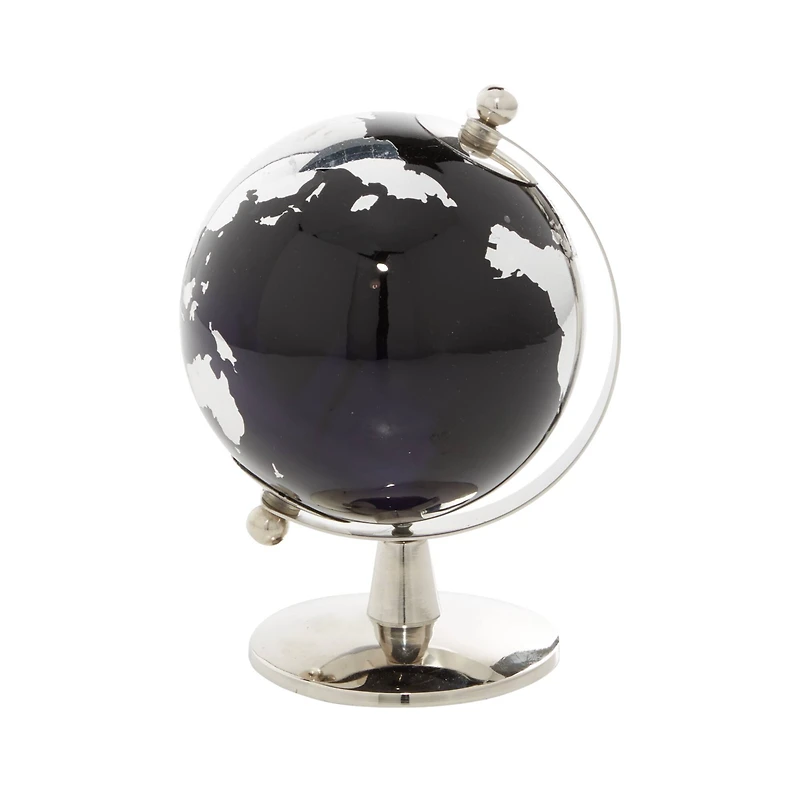 8" Blue Stainless Steel Contemporary Globe
