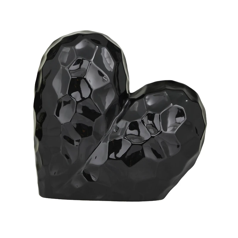 Ceramic Contemporary Heart Sculpture