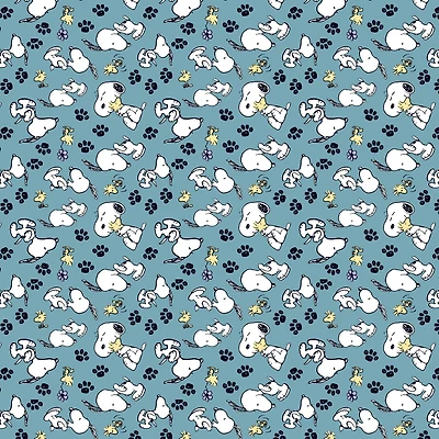 Peanuts® Snoopy & Woodstock Playing Cotton Fabric