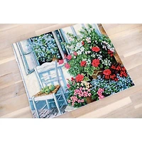 Luca-s Terrace With Flowers Counted Cross Stitch Kit