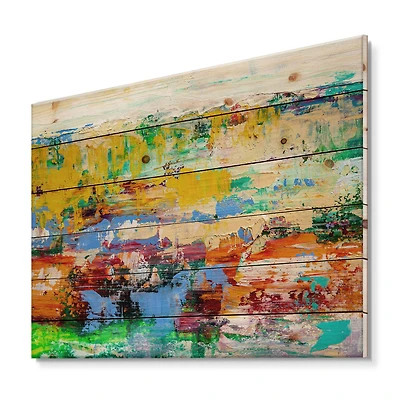 Designart - Abstract Art Multicolored Bright Texture I