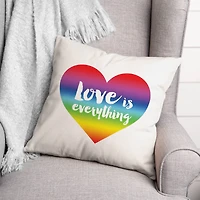 Love Everything Rainbow 16" x 16" Throw Pillow
