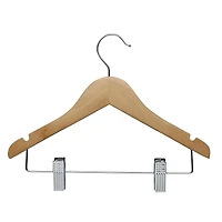 Honey Can Do Kids Wood Hangers With Clips, 10ct.