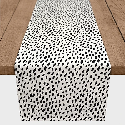 Monochromatic Spot Pattern 16" x 72" Cotton Twill Runner