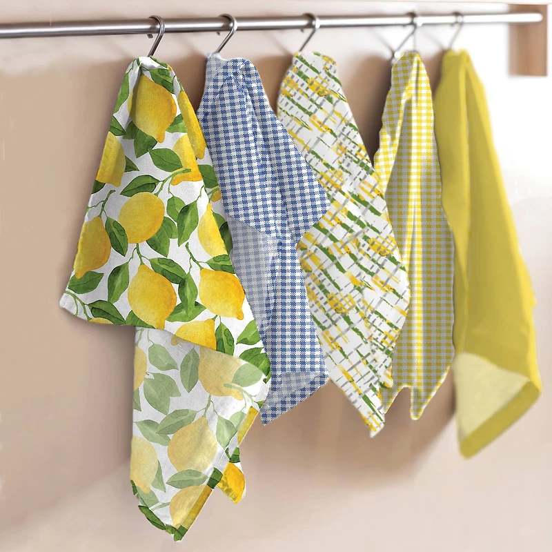 Yellow & White Plaid Cotton Fabric by Loops & Threads™