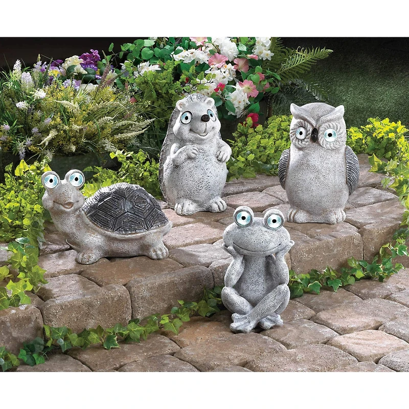 12" Solar Owl Statue