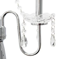 Elegant Designs™ 5ft. Gray Crystal and Chrome Floor Lamp with Drum Shade