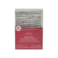 30ct. Warm White LED Silver Glitter String Lights by Ashland®