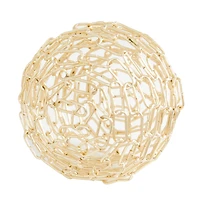 CosmoLiving by Cosmopolitan Gold Metal Chain Orb Sculpture Set