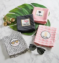 DII® Summer Cocktail Embellished Dishtowels, 4ct.