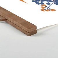 Portrait Drawing Rework Teak Hanging Canvas