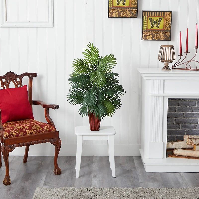 2.6ft. Areca Palm Plant with Bamboo Planter