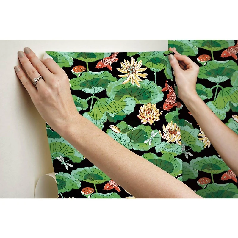 RoomMates Lotus Lake Peel & Stick Wallpaper