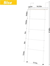 NEX™ 5-Tier White Ladder Towel & Blanket Holder Rack