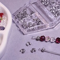 The Beadsmith® Silver Plated Crimp Bead Cover, 80ct.