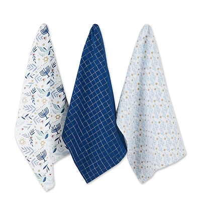 DII® Assorted Hanukkah Blessings Dishtowel Set