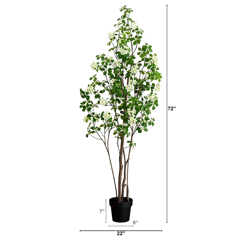 6ft. Potted Dogwood Tree with Real Touch Leaves