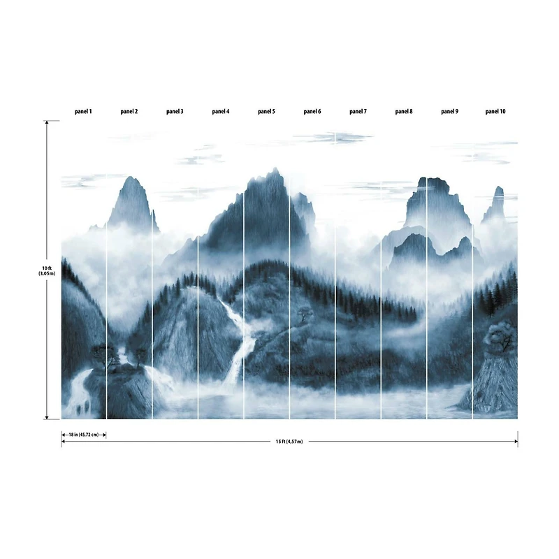 RoomMates Majestic Mountains Peel & Stick Wallpaper