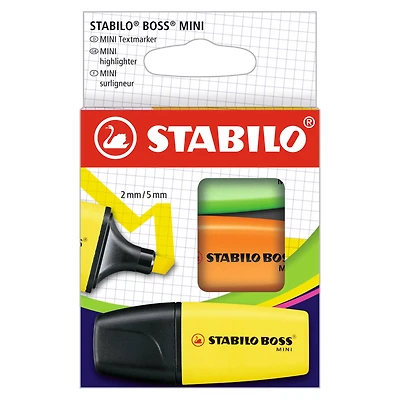 STABILO® BOSS® 3 Color Mini Highlighter Wallet Set II