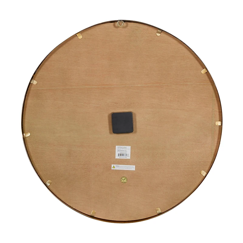 Brown Rustic Wood Wall Clock, 24" x 24"