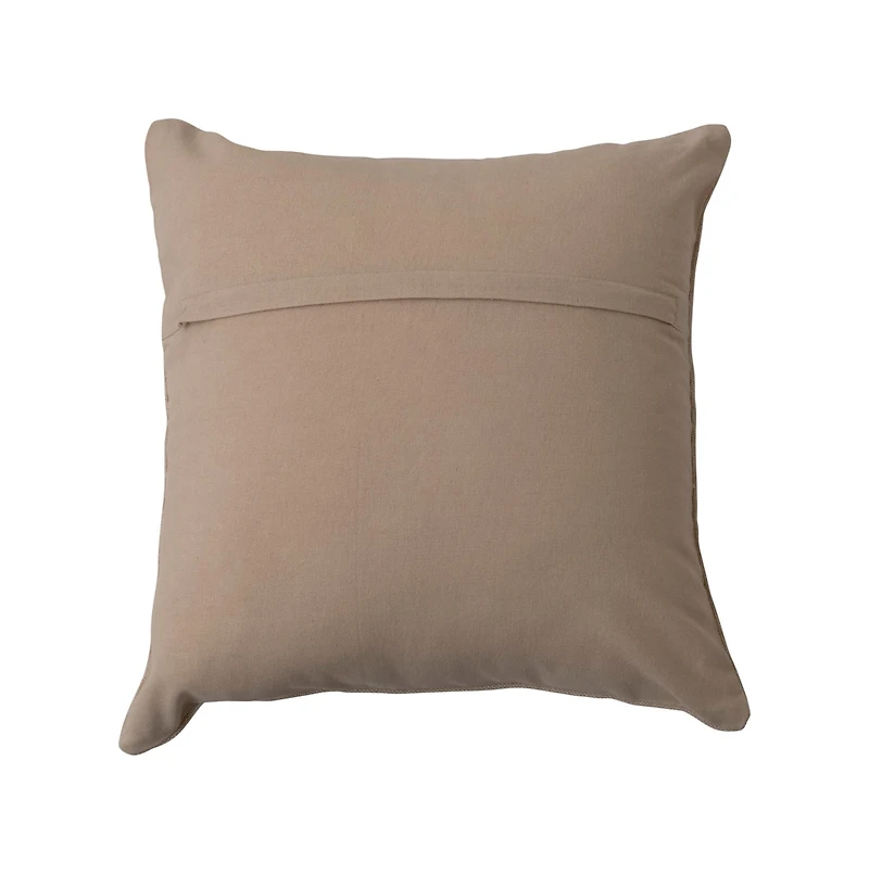 Hello Honey® Linen Embroidery & French Knots Woven Cotton Pillow