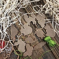 Wonderland Crafts 20 Piece Woodland Creatures Wooden Embroidery Blanks