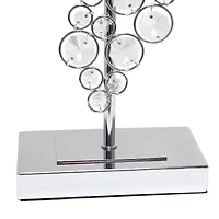 Lalia Home 26" Crystal Glitz and Chrome Table Lamp with White Shade