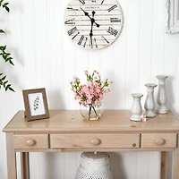 14" Cherry Blossom Arrangement in Glass Vase