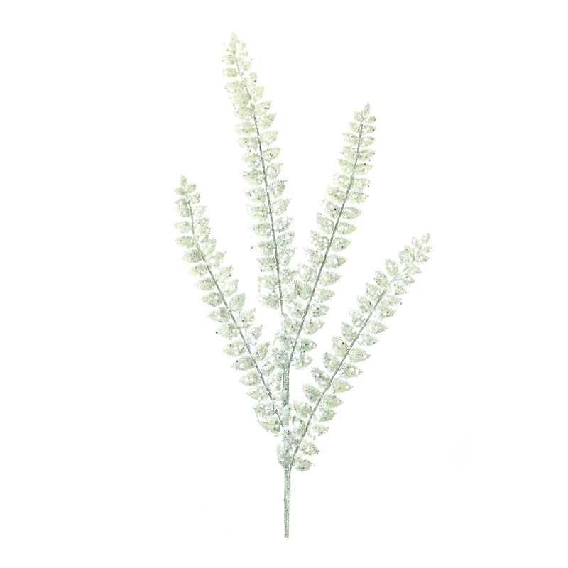 Sage Green Glittered Fern Spray, 24ct.
