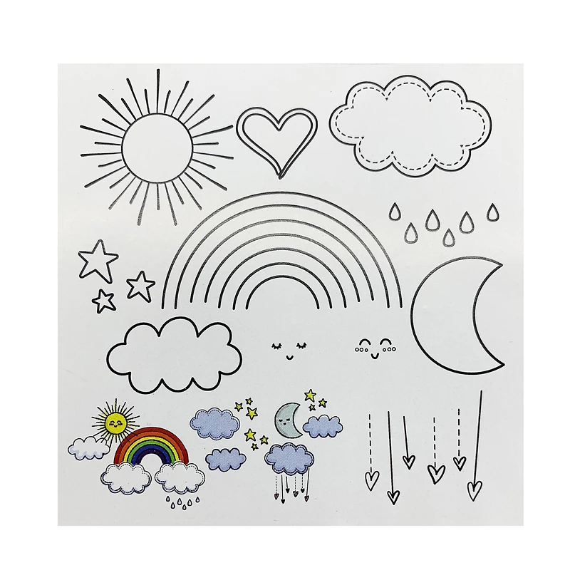 Rainbow Wood Stamp Jar Set by Recollections™