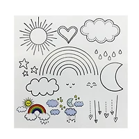 Rainbow Wood Stamp Jar Set by Recollections™