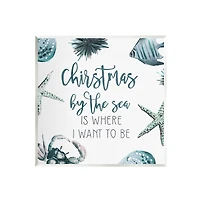 Stupell Industries Christmas By The Sea Nautical Wall Plaque Art