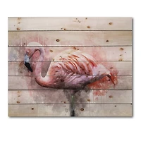 Designart - Portrait of Pink Flamingo V