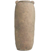 21" Brown Ceramic Distressed Terra Cotta Vase