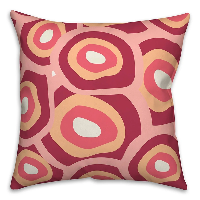 Funky Circles Pattern Throw Pillow