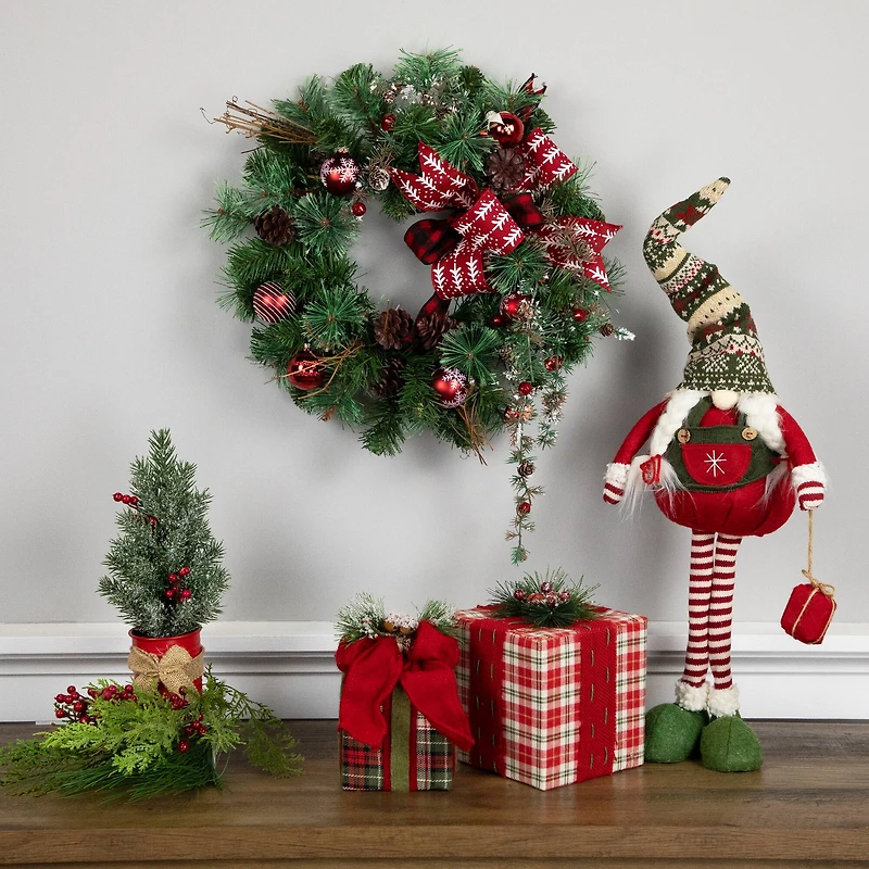 16" Country Mixed Pine Artificial Wreath