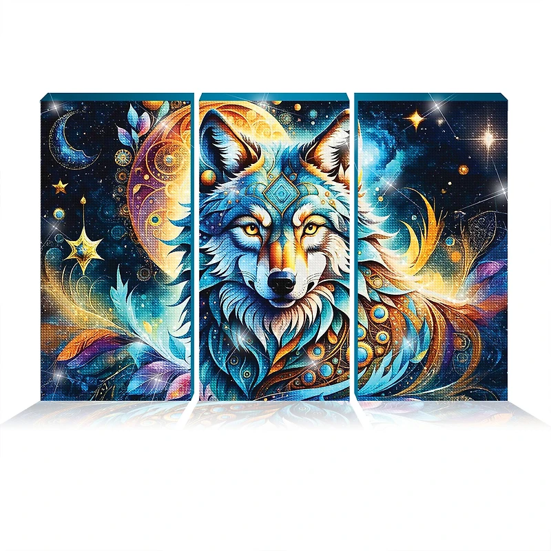 ArtSkills® Brilliant Art Mythical Wolf Stretched Canvas Diamond Painting Kit