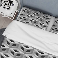 Designart '3D Lattice Pattern' Scandinavian Bedding Set