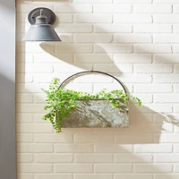 14.5" Rectangle Galvanized Wall Planter