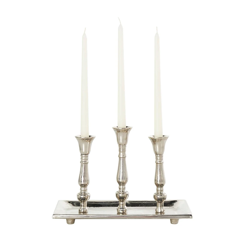 Aluminum Candle Candelabra with Candle Plate