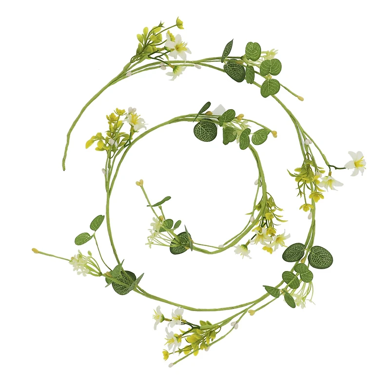 5ft. White Wildflower Coiled Garland by Ashland®