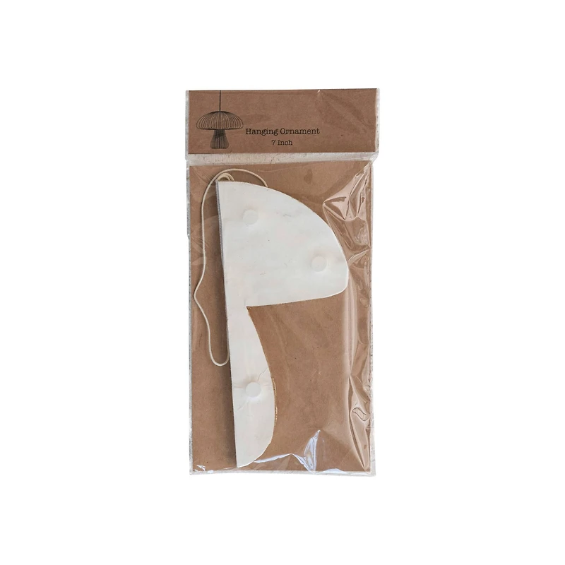 Hello Honey® Brown Paper Mushroom Folding Honeycomb Ornament Set with Gold Glitter Edge