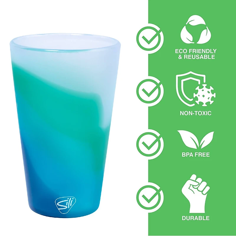 Silipint® 16oz. Mountain Air & Desert Sun Silicone Pint Glasses, 2ct.