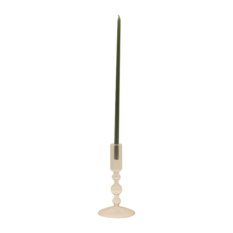 Narrow Bubble Glass Taper Candle Holder by Ashland