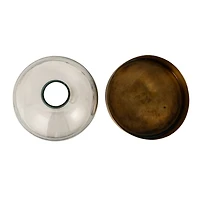 Hello Honey® 10" Clear & Antique Sophisticated Glass Cloche with Metal Tray