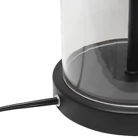 Lalia Home 27.5" Entrapped Glass Table Lamp with White Fabric Shade